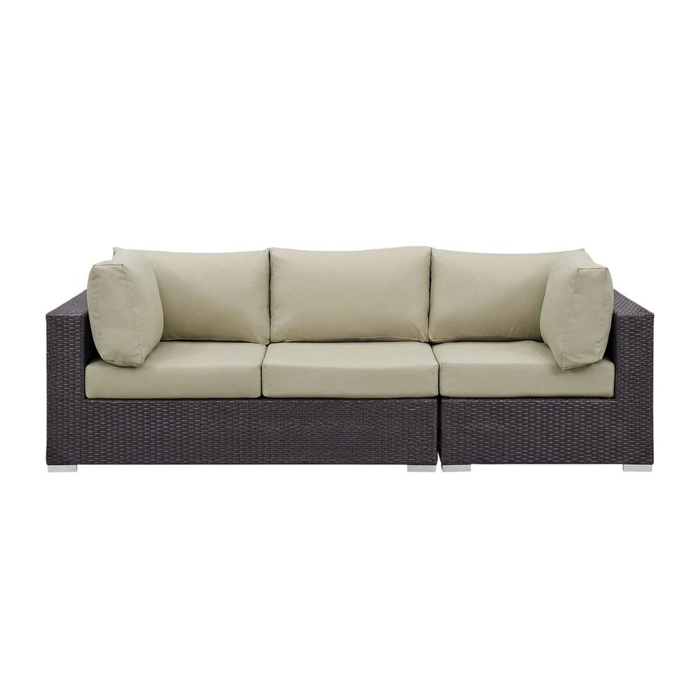 7 Piece Outdoor Patio Sectional Set With Cushions And Armrest Comfort. Picture 4