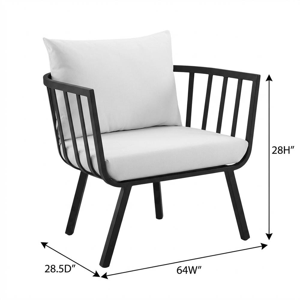 Aluminum Armchair Set of 2 for Outdoor Patio Lounge with Cushions. Picture 7