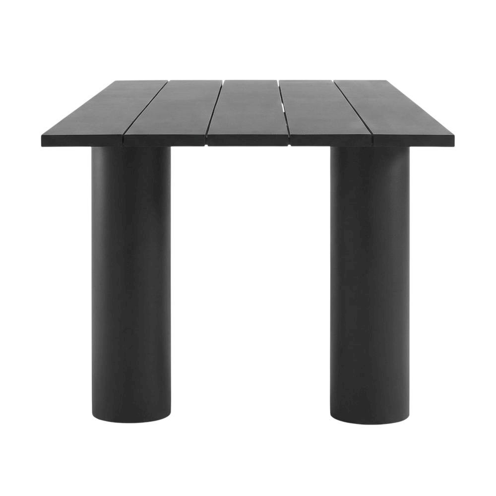 Outdoor Patio Dining Table, Aluminum Top, Rectangular Design, Outdoor Use. Picture 4