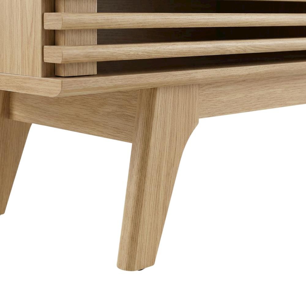 Wooden Brown TV Stand with Spacious Storage and Modern Design. Picture 6