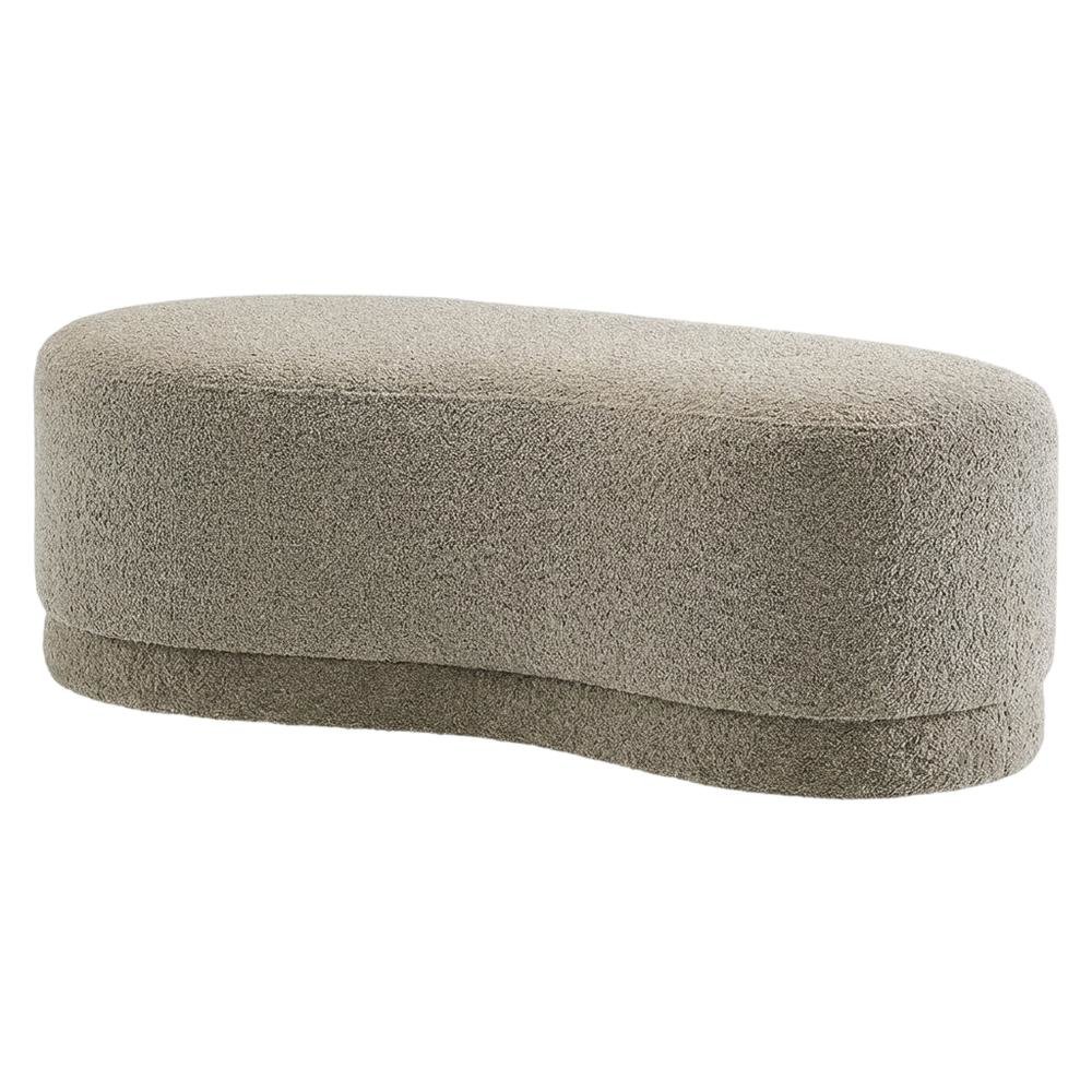 Outdoor Upholstered Ottoman Bench With Plush Cushion For Lounge Areas. Picture 1
