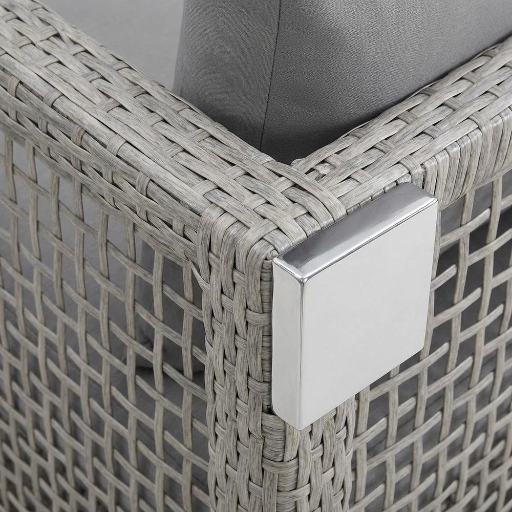 Woven Rattan Outdoor Patio Armchair With Sturdy Frame For Garden Use. Picture 6