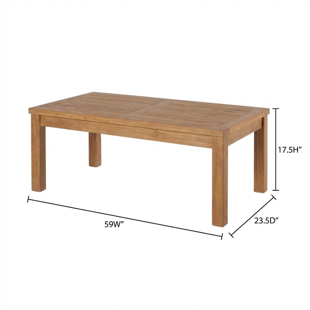 Teak Wood Outdoor Coffee Table with Durable Construction and Elegant Finish. Picture 7