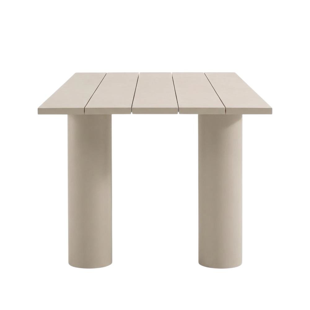 Outdoor Patio 87" Rectangular Aluminum Dining Table With Durable Frame. Picture 4