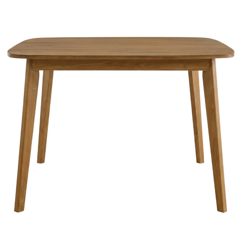 Square Outdoor Dining Table In Teak Wood, Spacious, Weather-Resistant Design. Picture 4