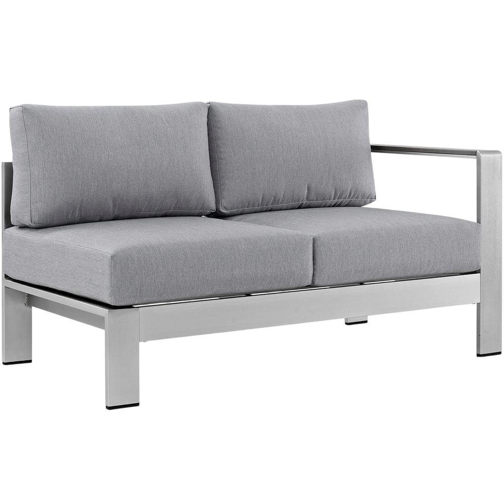 Outdoor Corner Sectional Sofa With Armrests And Cushioned Seating. Picture 1