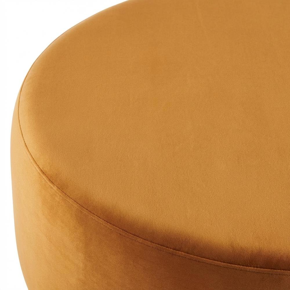 Performance Velvet 38-Inch Round Outdoor Ottoman, Plush Upholstery, Versatile. Picture 5