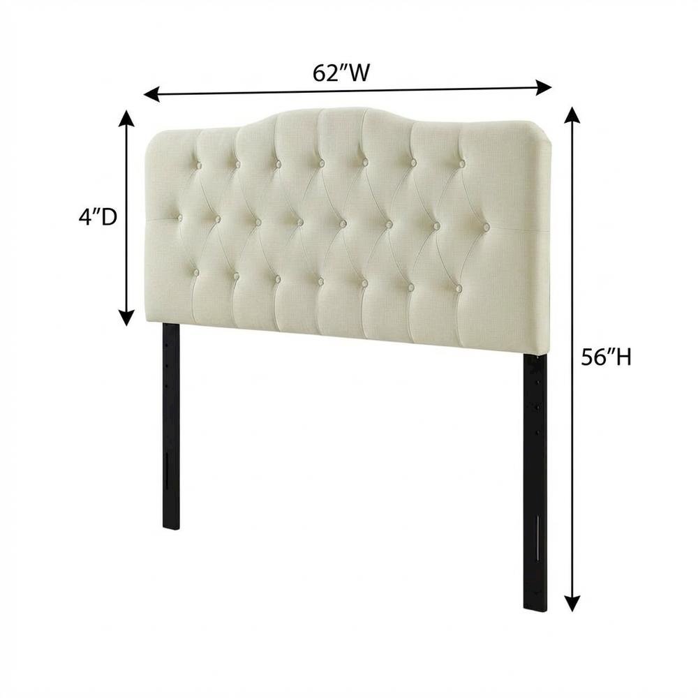 Upholstered Queen Fabric Headboard with Padded Design and Sturdy Construction. Picture 6