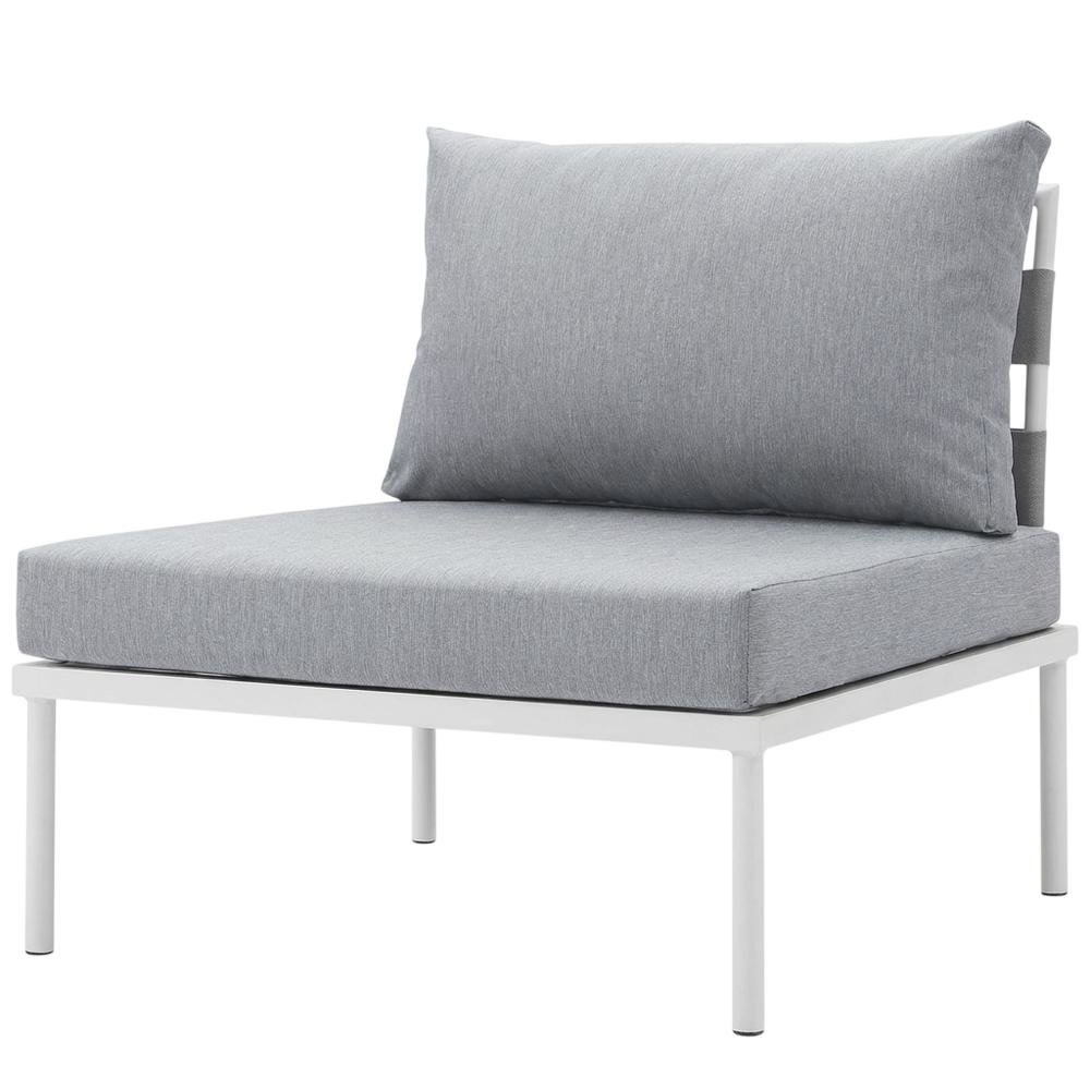 Outdoor Lounge Chair In Aluminum With Armless Design. Picture 1