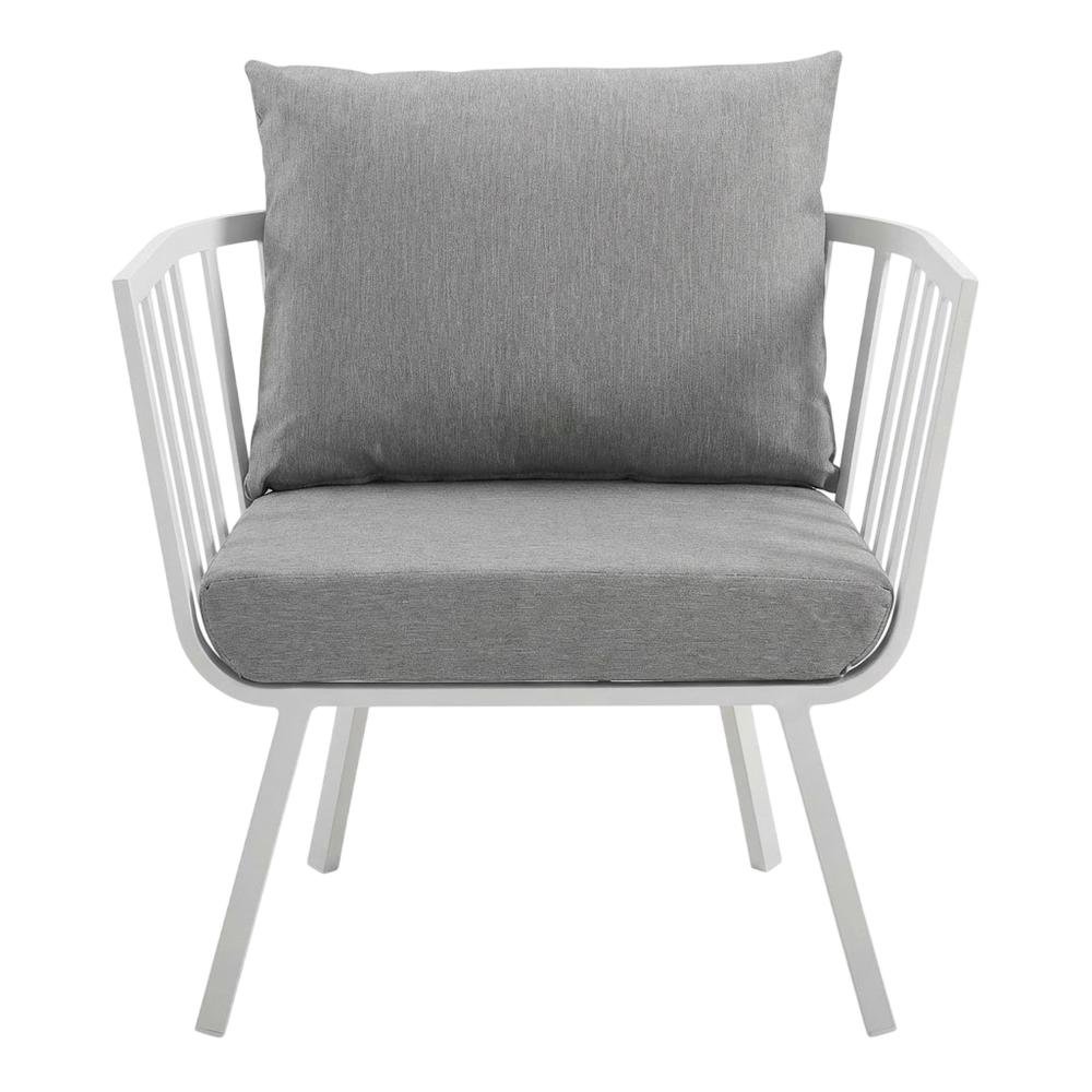 Aluminum Armchair Set Of 2 For Outdoor Lounge With Cushioned Seating. Picture 4