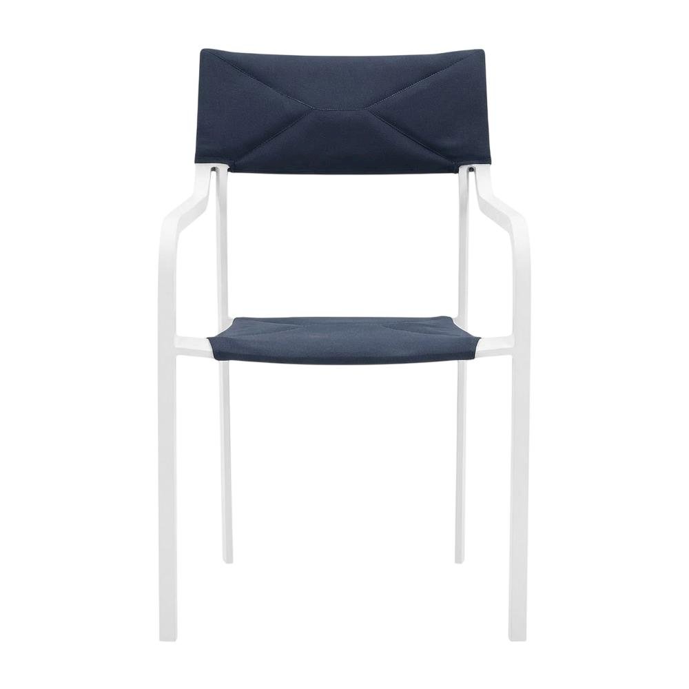 Outdoor Patio Aluminum Armchair Set Of 2 With Stackable Design For Lounge Use. Picture 4