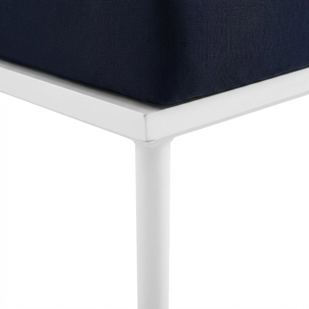 Outdoor Patio Aluminum Armchair With Contemporary Right-Facing Design. Picture 6