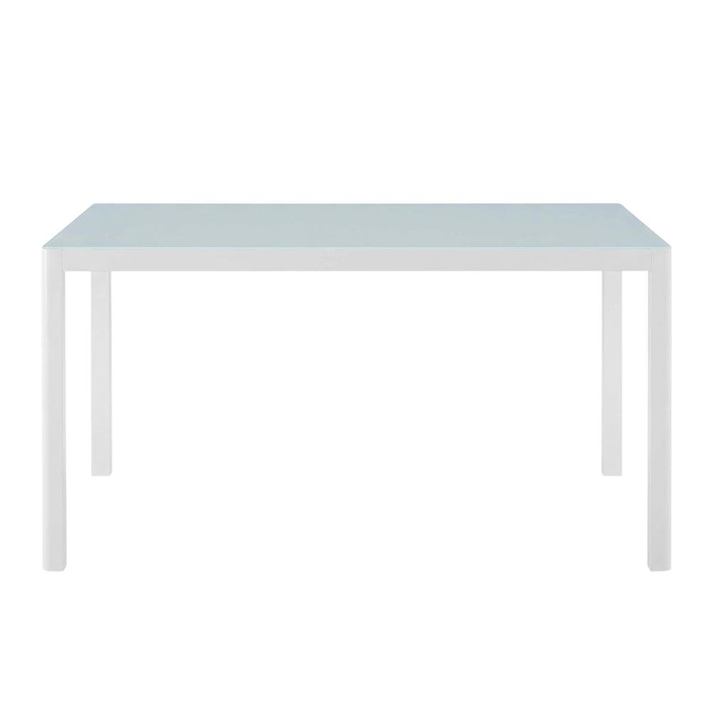Sturdy Aluminum Outdoor Dining Table With Weatherproof Finish For Patios. Picture 4