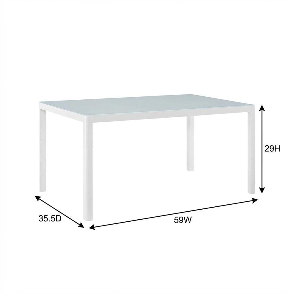 Sturdy Aluminum Outdoor Dining Table With Weatherproof Finish For Patios. Picture 7