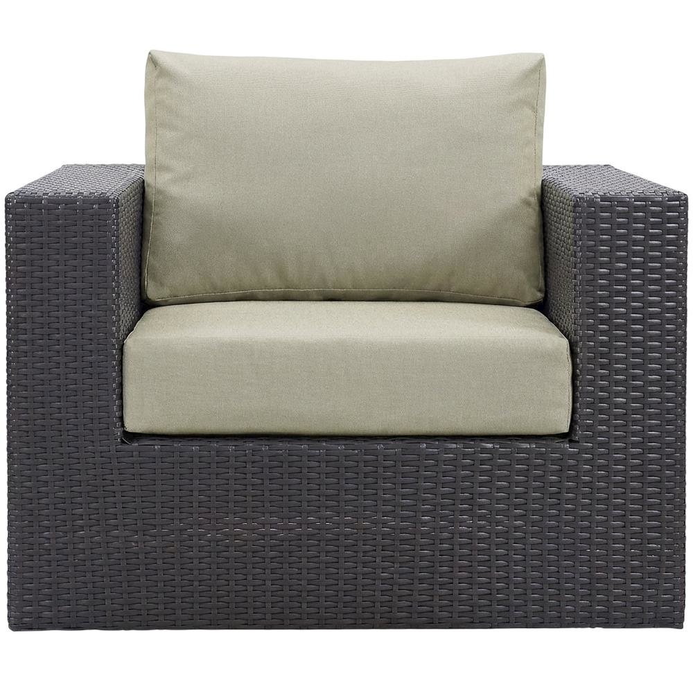 Outdoor Patio Armchair With Cushions And Armrests For Garden Lounge. Picture 4