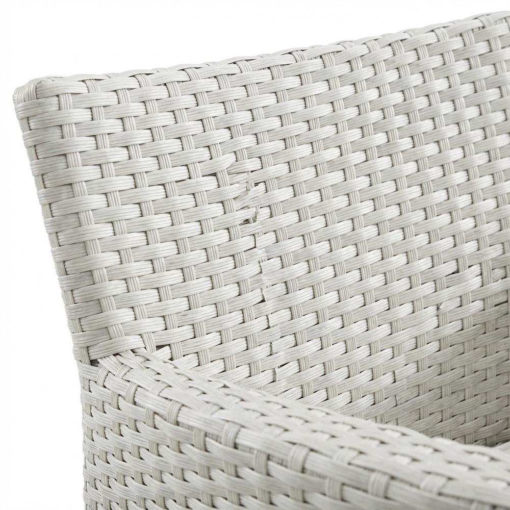 Set Of 2 Outdoor Wicker Lounge Chairs With Cushions And Armrests. Picture 5