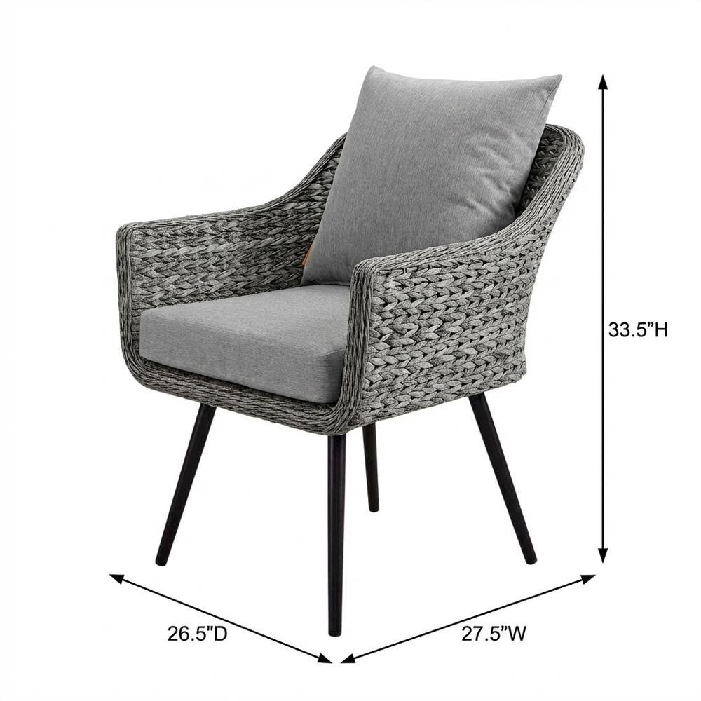 Outdoor Patio Wicker Rattan Armchair With Comfortable Design And Sturdy Frame. Picture 7