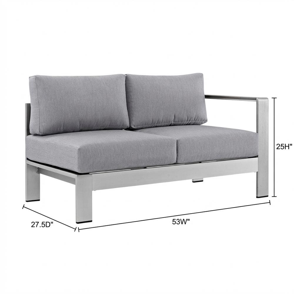 Outdoor Corner Sectional Sofa With Armrests And Cushioned Seating. Picture 7
