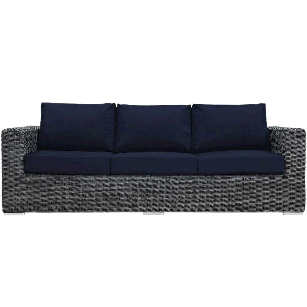 Outdoor Patio Sofa with Cushions for Cozy Lounge Seating. Picture 4