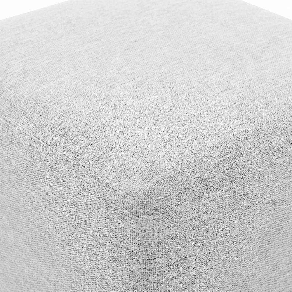 Square Woven Fabric Ottoman With Cushioned Top For Outdoor Seating. Picture 5