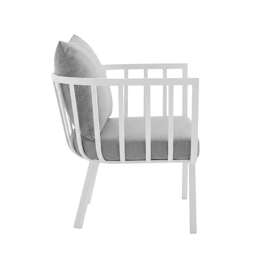 Outdoor Patio Aluminum Armchair With Cushioned Seat For Comfort. Picture 1