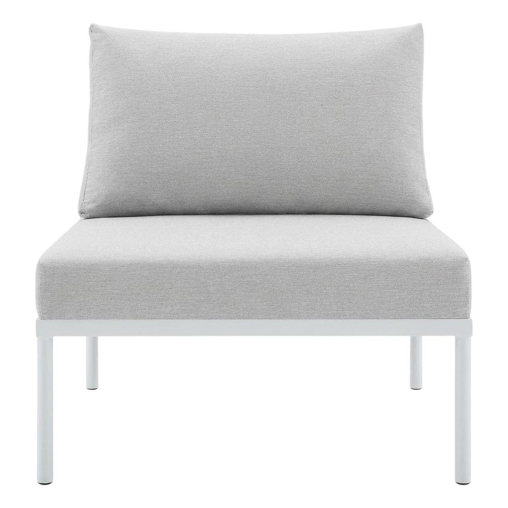 Outdoor Patio Aluminum Armless Lounge Chair With Sturdy Frame And Modern Design. Picture 4