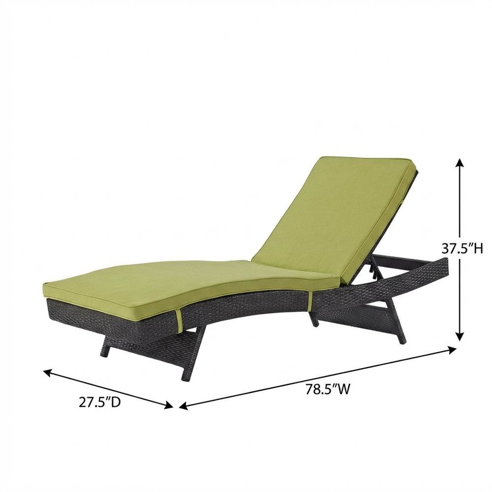 Outdoor Patio Lounge Chair With Cushioned Seat And Modern Design. Picture 7