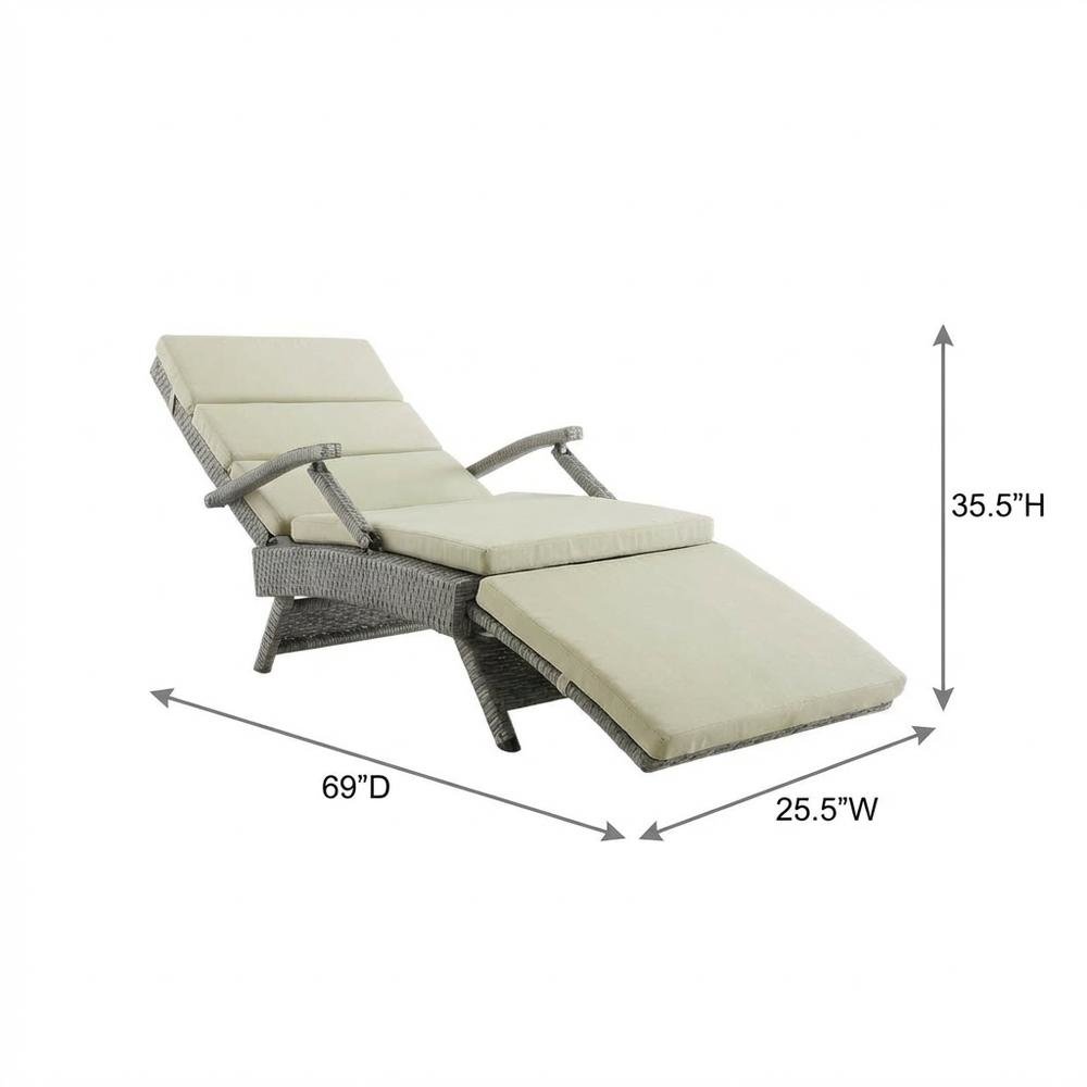 Outdoor Lounge Chair With Wicker Rattan Design And Armrest Support. Picture 1