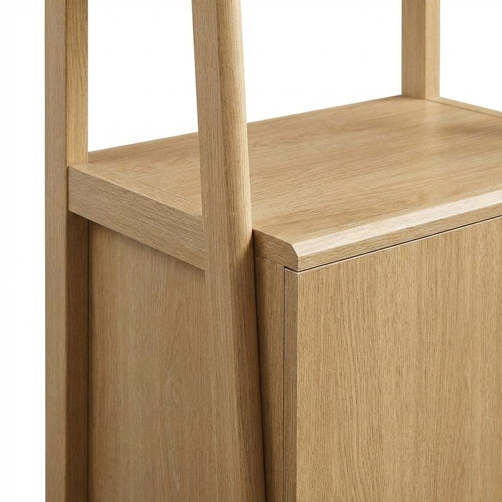 Wooden Bookshelf with Open Shelving for Home Library and Organization. Picture 6
