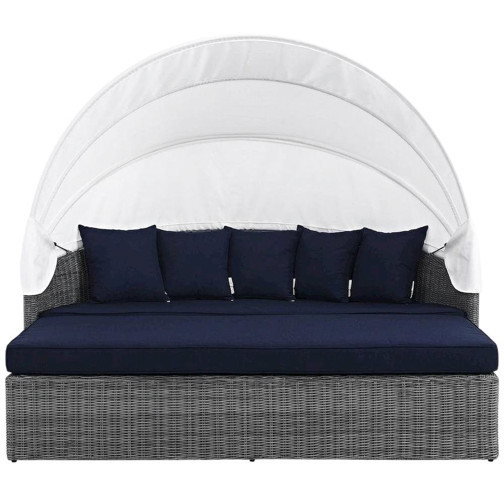Outdoor Patio Sunbrella Daybed With Weather-Resistant Fabric. Picture 4