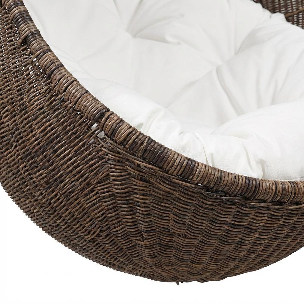 Relaxing outdoor swing chair with comfortable seating for patio use. Picture 6