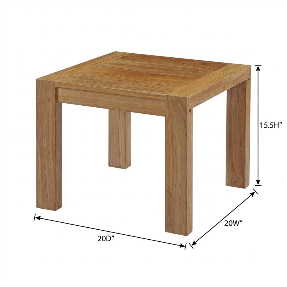 Wood Outdoor Patio Side Table with Durable Design for Garden and Deck. Picture 7
