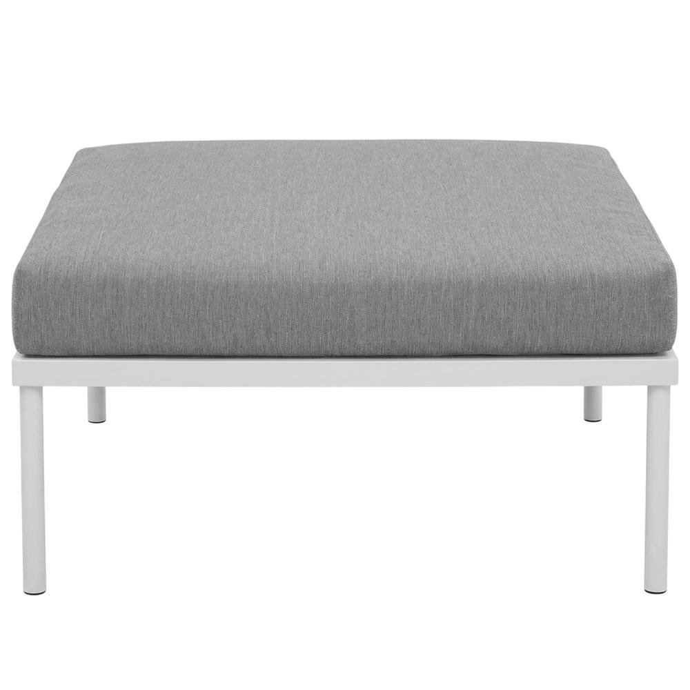 Aluminum Outdoor Patio Ottoman With Cushioned Top And Stylish Design. Picture 4