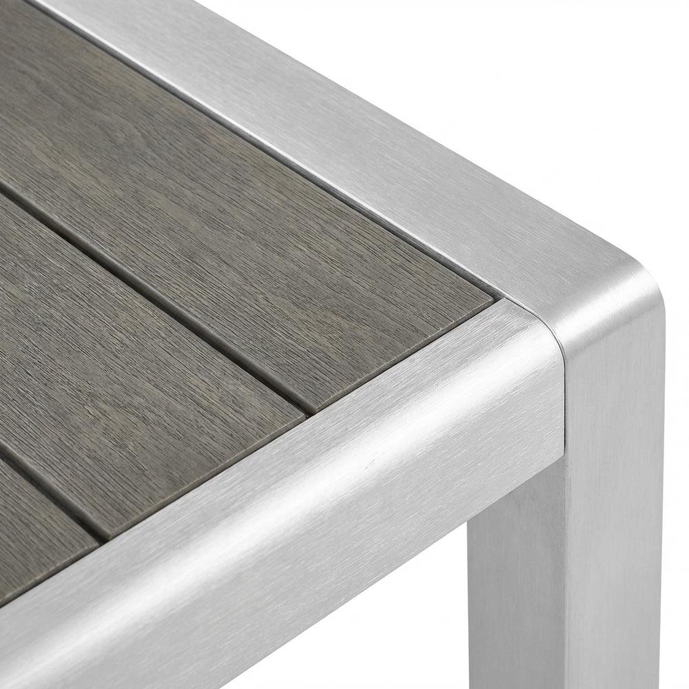 Aluminum Outdoor Coffee Table With Modern Design And Sturdy Base. Picture 5