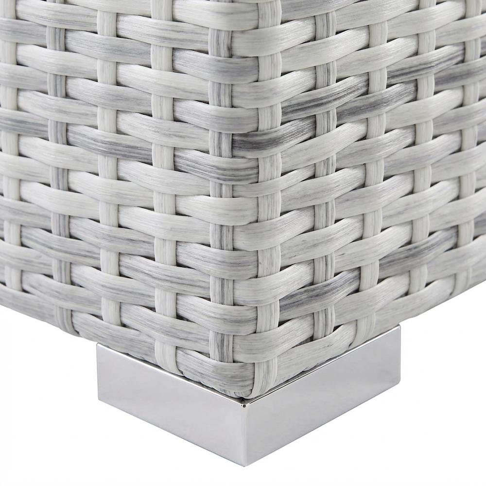 Contemporary Outdoor Patio Coffee Table With Weather-Resistant Surface. Picture 6