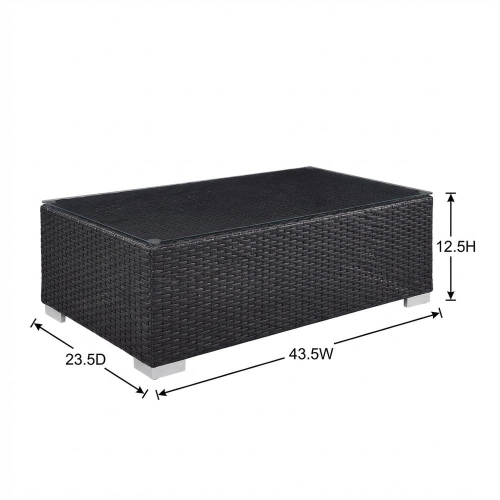 Modern Outdoor Coffee Table With Durable Wood Finish For Patio Use. Picture 7