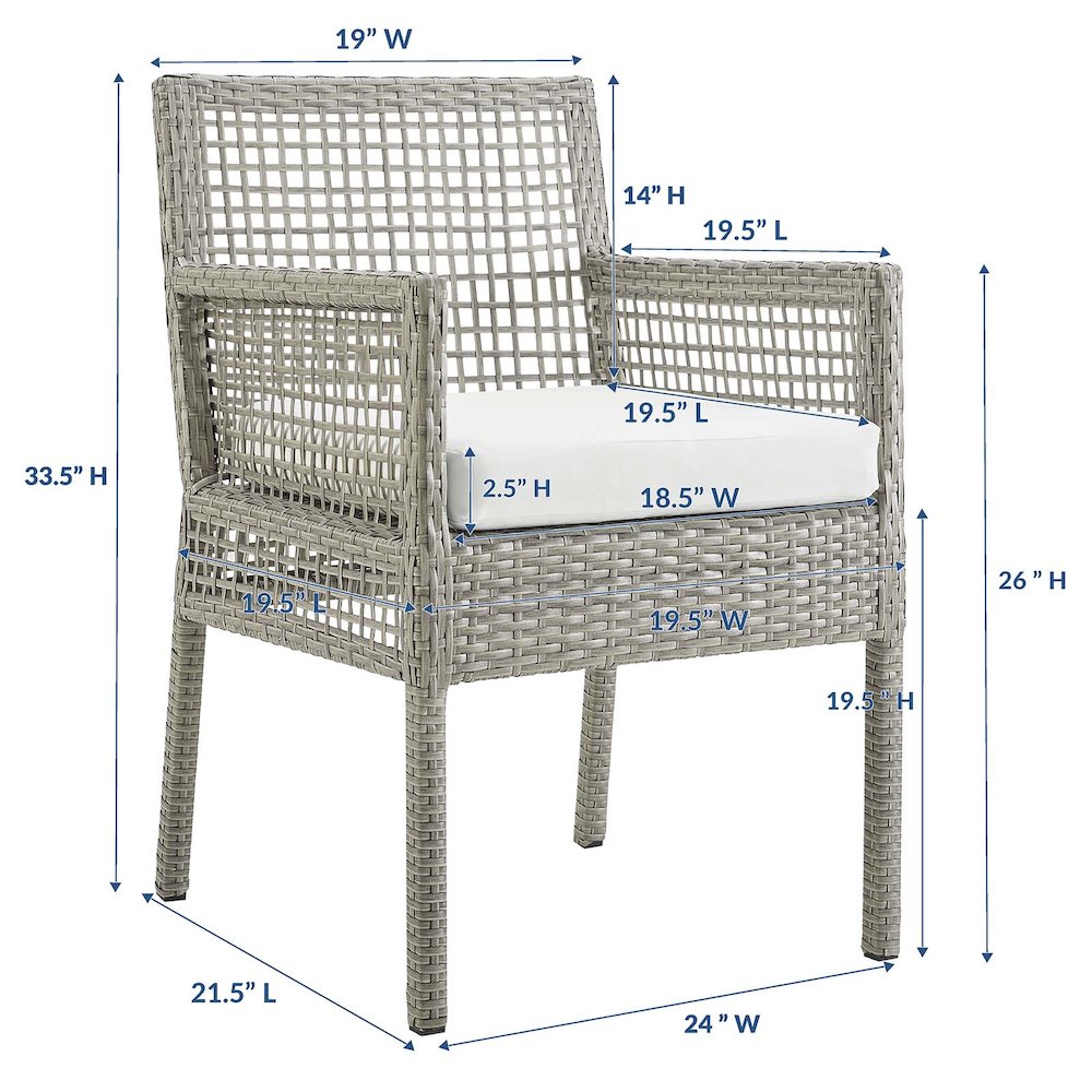 Aura 7 Piece Outdoor Patio Wicker Rattan Set. Picture 2
