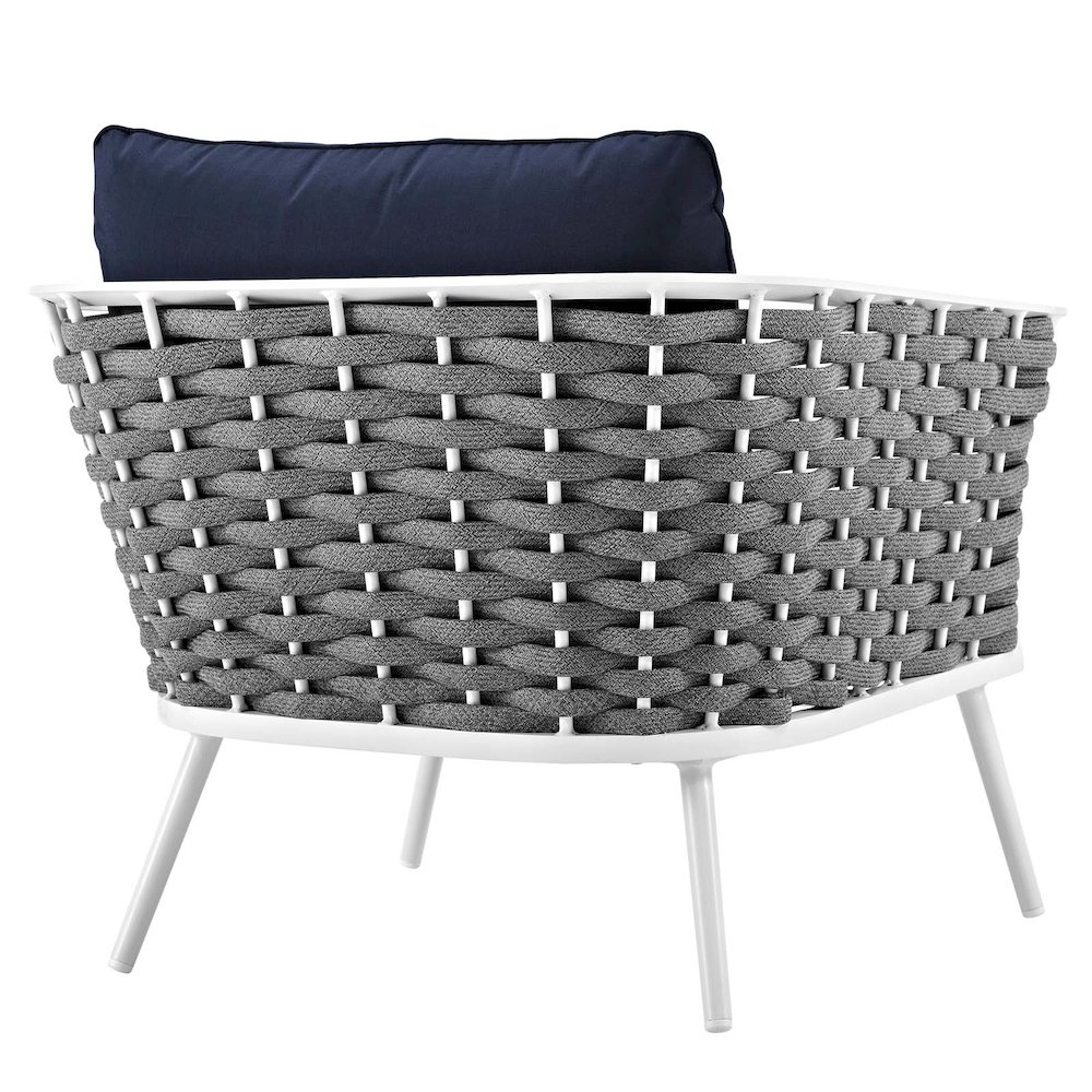 Stance 3 Piece Outdoor Patio Aluminum Sectional Sofa Set. Picture 6