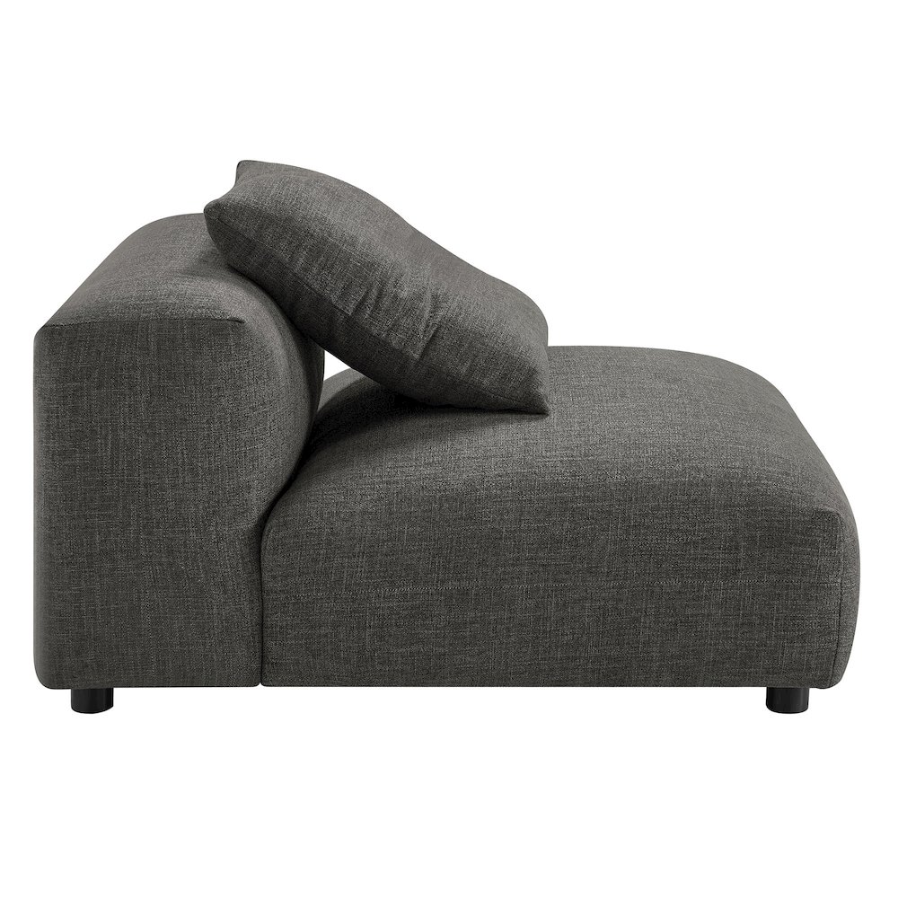 Solace Modular Upholstered Fabric Armless Chair and Ottoman Set. Picture 5