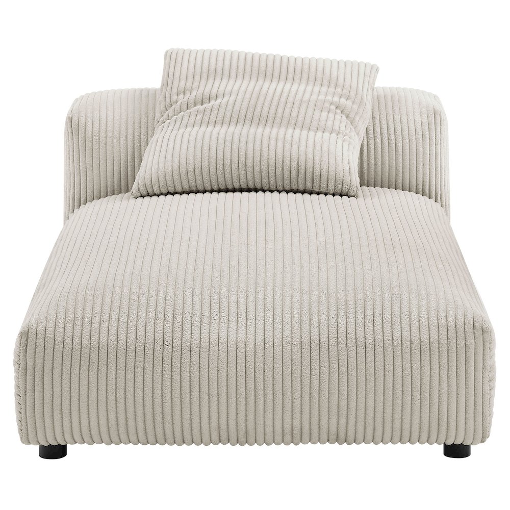 Solace 2-Piece Modular Corduroy Upholstered Sectional Sofa With Chaise. Picture 8