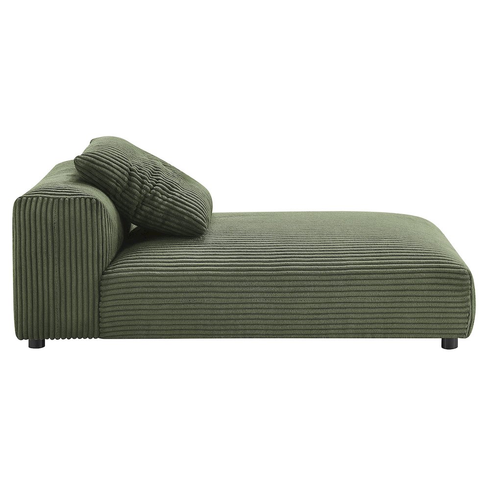 Solace 2-Piece Modular Corduroy Upholstered Sectional Sofa With Chaise. Picture 6