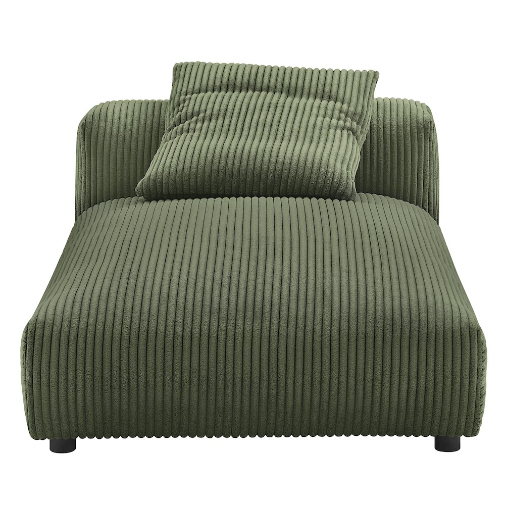 Solace 2-Piece Modular Corduroy Upholstered Sectional Sofa With Chaise. Picture 8