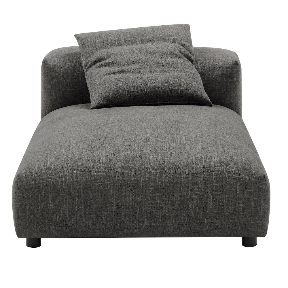 Solace 2-Piece Modular Upholstered Fabric Sectional Sofa With Chaise. Picture 8