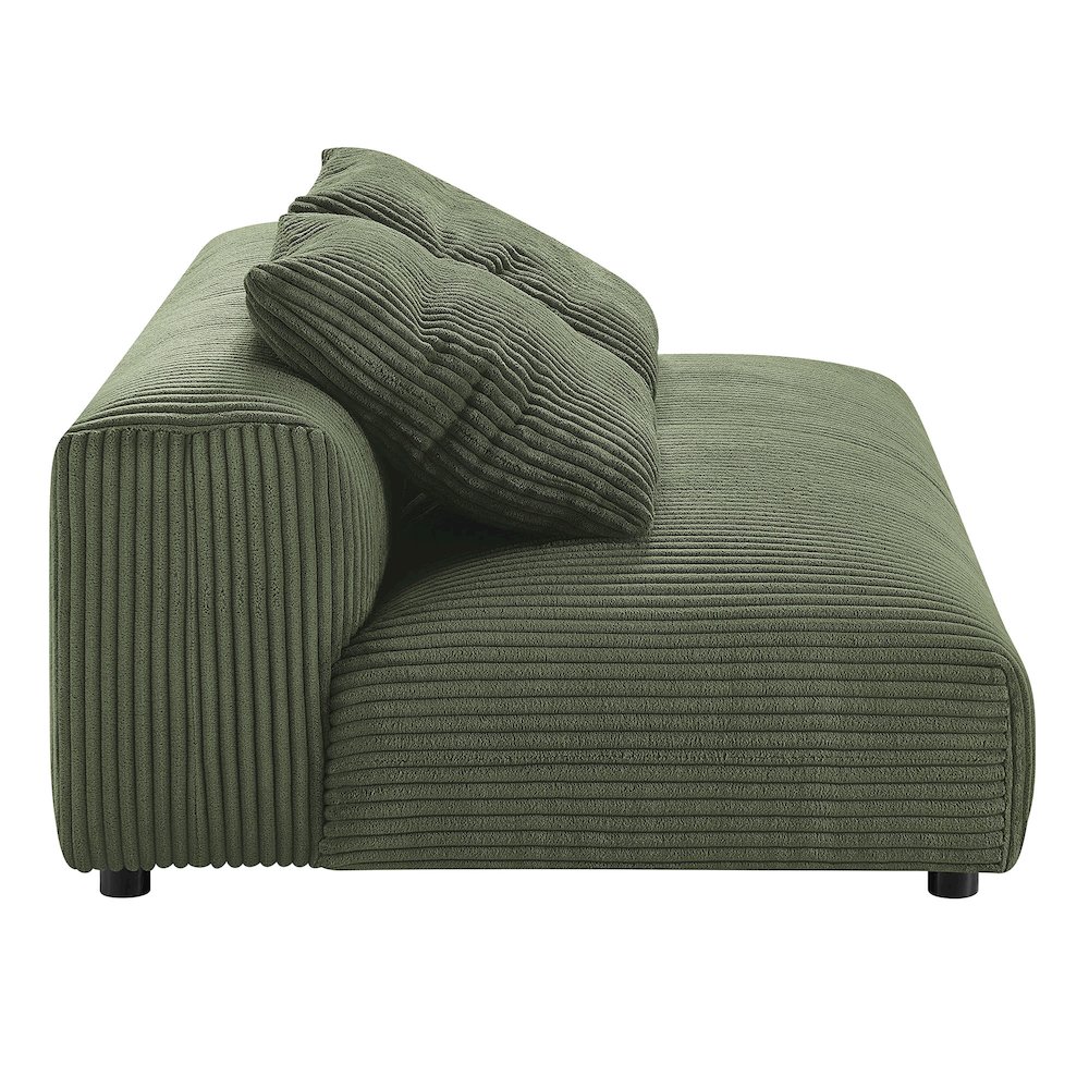 Solace 2-Piece Modular Corduroy Upholstered Sectional Sofa With Chaise. Picture 7