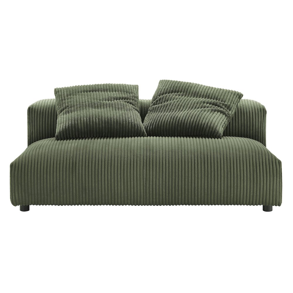 Solace 2-Piece Modular Corduroy Upholstered Sectional Sofa With Chaise. Picture 9