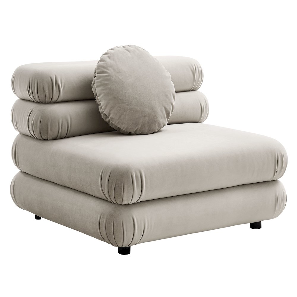 Jubilee 4-Piece Modular Performance Velvet Sectional Sofa. Picture 4