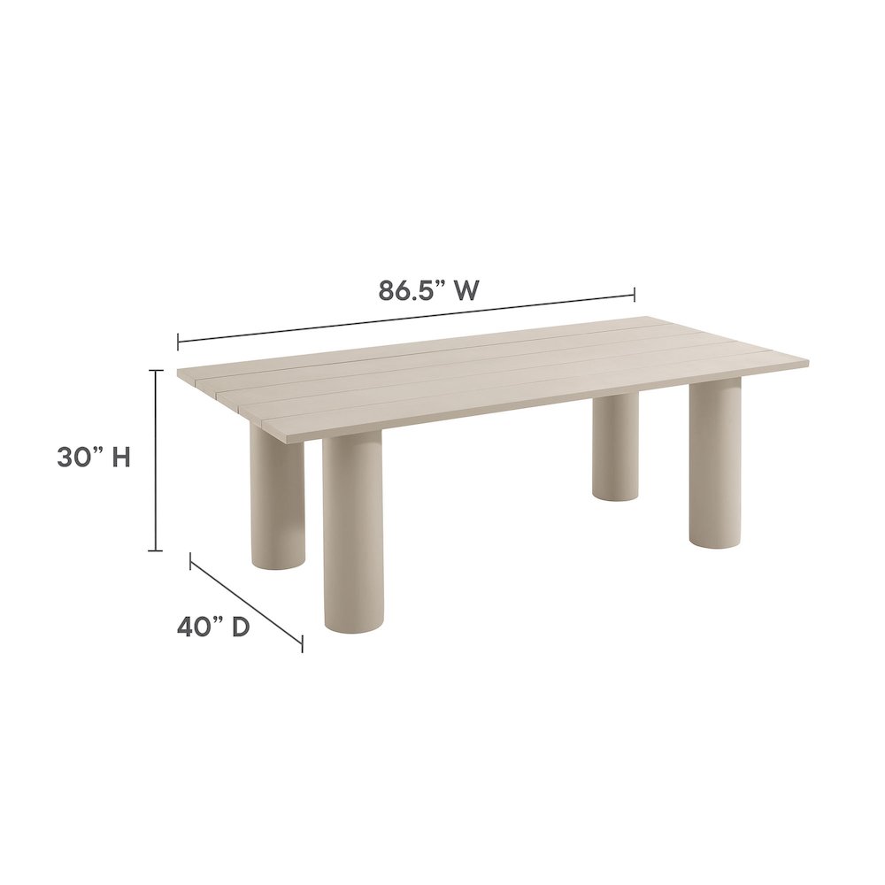 Nautica 7-Piece Rectangular Outdoor Patio Aluminum Dining Table and Chairs Set. Picture 3