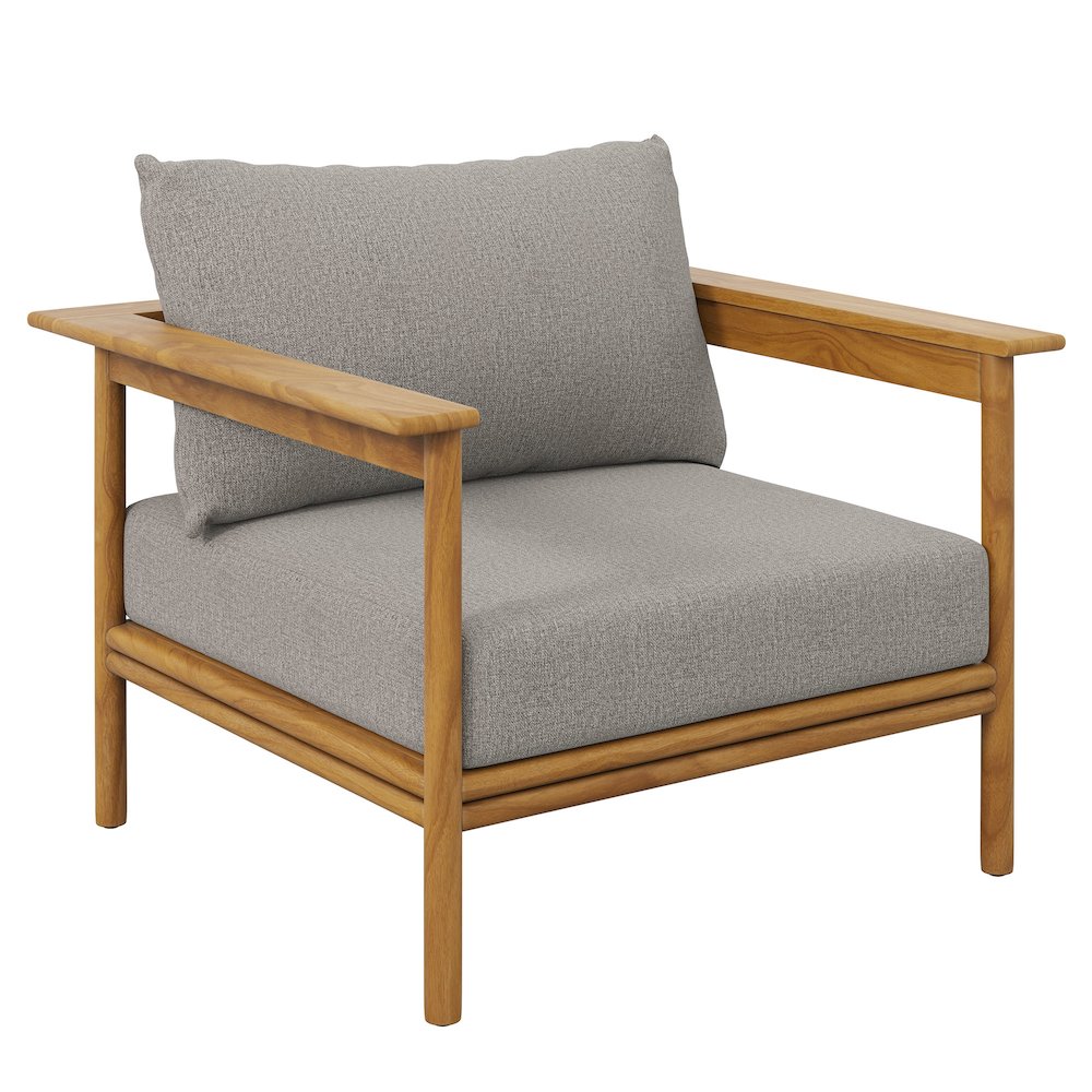 Wren 4-Piece Outdoor Patio Teak Wood Furniture Set. Picture 6