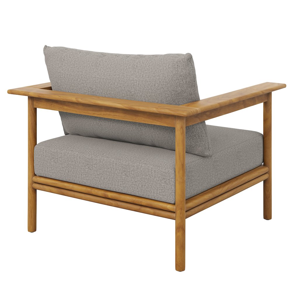 Wren Outdoor Patio Teak Wood Armchair Set of 2. Picture 6