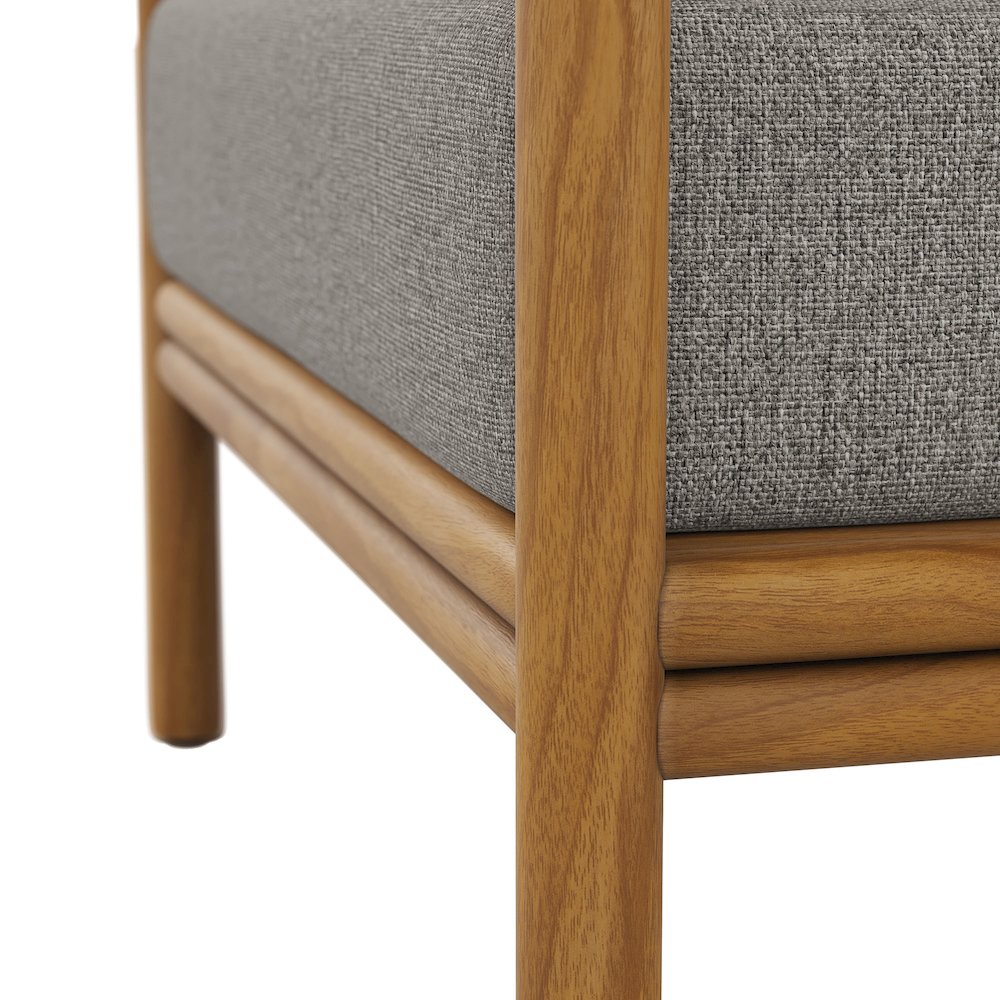 Wren Outdoor Patio Teak Wood Armchair Set of 2. Picture 8